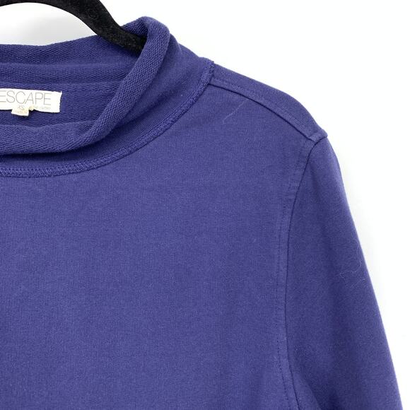 Escape By Habitat Clothes Pullover Sweatshirt Womens Size XS Blue Rolled Neck - Picture 3 of 6